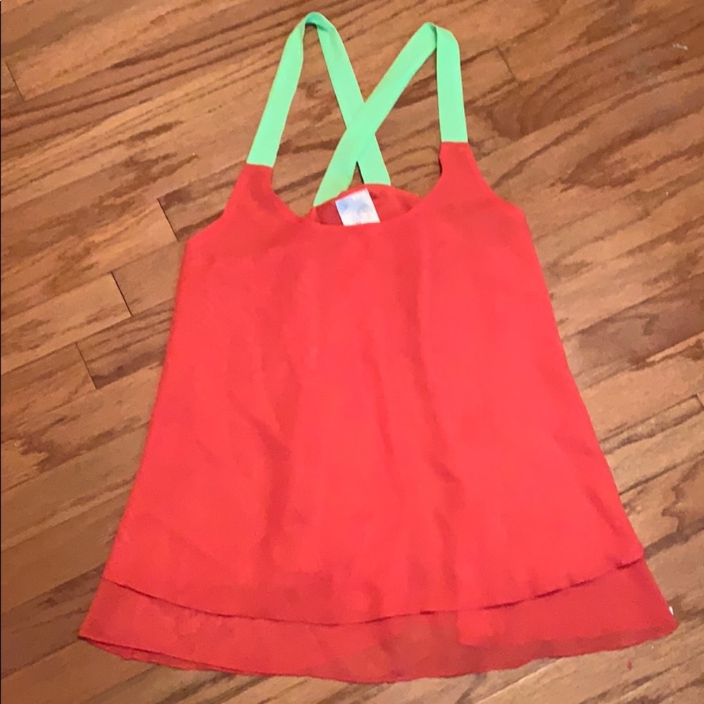 Pink and Green Top